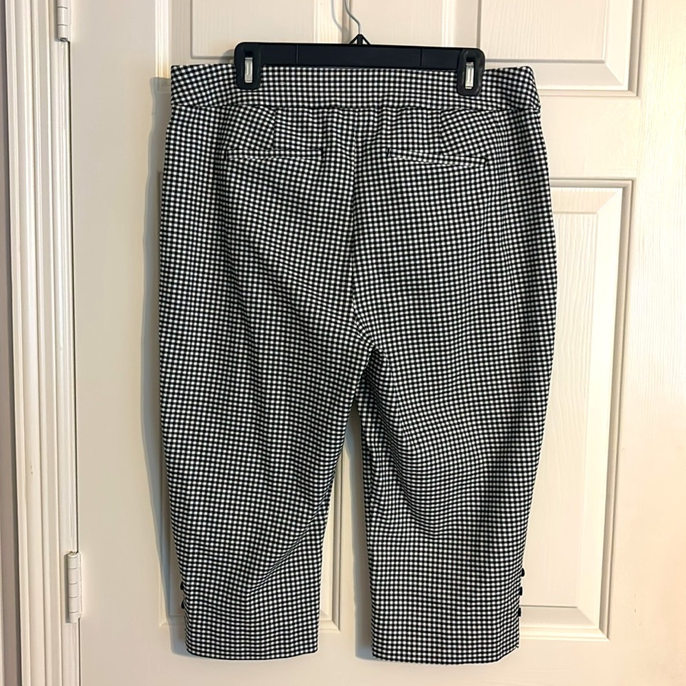 Chico's Gingham Check Brigitte Slim Leg Ankle Pants Size 2.5 (14) - Picture 3 of 6